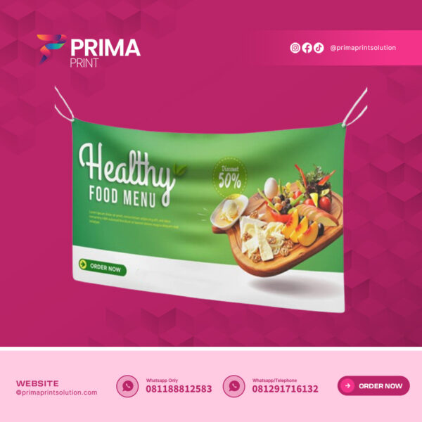 Spanduk Banner Backdrop Flexy Cina 280gr (Mesin 3m)